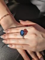 Fine Quality 12.21ct IGI Certified Unheated Blue Sapphire & Diamond Ring in 18k White Gold - Image 16
