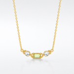 Dainty Peridot August Necklace