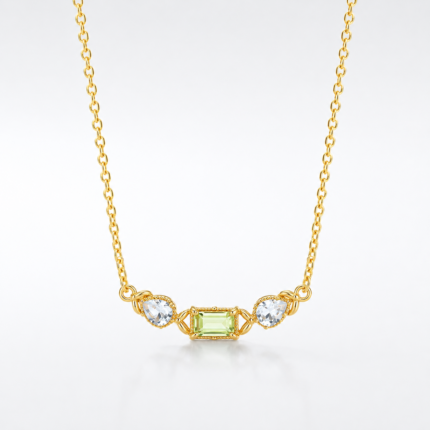 Dainty Peridot August Necklace