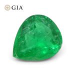 2.86ct Pear Vivid Green Emerald GIA Certified Colombia - Image 2