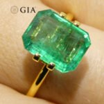 3.98ct Octagonal/Emerald Cut Green Emerald GIA Certified Zambia (F2) - Image 14
