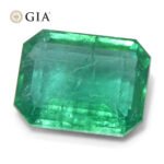 3.98ct Octagonal/Emerald Cut Green Emerald GIA Certified Zambia (F2) - Image 6