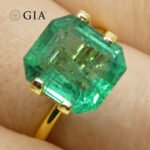 3.84ct Octagonal/Emerald Cut Green Emerald GIA Certified Zambia (F2) - Image 10
