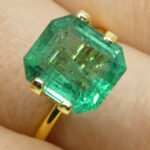 3.84ct Octagonal/Emerald Cut Green Emerald GIA Certified Zambia (F2) - Image 4