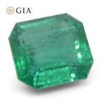 3.84ct Octagonal/Emerald Cut Green Emerald GIA Certified Zambia (F2) - Image 5