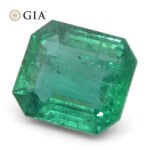 3.84ct Octagonal/Emerald Cut Green Emerald GIA Certified Zambia (F2) - Image 7