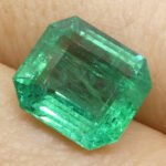 3.84ct Octagonal/Emerald Cut Green Emerald GIA Certified Zambia (F2) - Image 2