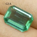 3.21ct Octagonal/Emerald Cut Green Emerald GIA Certified Zambia (F1) - Image 8