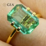 3.21ct Octagonal/Emerald Cut Green Emerald GIA Certified Zambia (F1) - Image 7