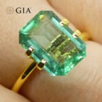 3.21ct Octagonal/Emerald Cut Green Emerald GIA Certified Zambia (F1) - Image 9