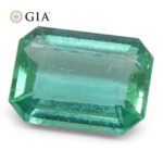 3.21ct Octagonal/Emerald Cut Green Emerald GIA Certified Zambia (F1) - Image 6