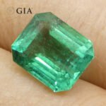 4.16ct Octagonal/Emerald Cut Green Emerald GIA Certified Zambia (F2) - Image 7
