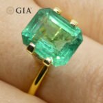 4.16ct Octagonal/Emerald Cut Green Emerald GIA Certified Zambia (F2) - Image 16