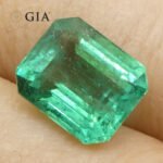 4.16ct Octagonal/Emerald Cut Green Emerald GIA Certified Zambia (F2)