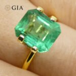 3.37ct Octagonal/Emerald Cut Green Emerald GIA Certified Zambia (F1) - Image 5