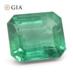 3.37ct Octagonal/Emerald Cut Green Emerald GIA Certified Zambia (F1) - Image 4