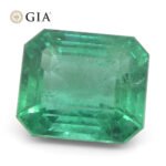3.37ct Octagonal/Emerald Cut Green Emerald GIA Certified Zambia (F1) - Image 12