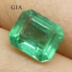 3.37ct Octagonal/Emerald Cut Green Emerald GIA Certified Zambia (F1) - Image 8