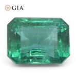 3.86ct Octagonal/Emerald Cut Green Emerald GIA Certified Zambia (F2)