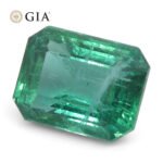 3.86ct Octagonal/Emerald Cut Green Emerald GIA Certified Zambia (F2) - Image 6