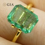 4.35ct Octagonal/Emerald Cut Green Emerald GIA Certified Zambia (F1) - Image 4