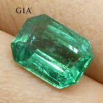2.95ct Octagonal/Emerald Cut Green Emerald GIA Certified Zambia (F1) - Image 5