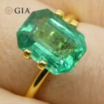 2.95ct Octagonal/Emerald Cut Green Emerald GIA Certified Zambia (F1) - Image 7