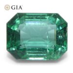 3ct Octagonal/Emerald Cut Green Emerald GIA Certified Zambia (F1)