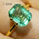 3ct Octagonal/Emerald Cut Green Emerald GIA Certified Zambia (F1) - Image 5