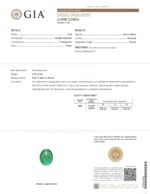3.29ct Oval Double Cabochon Green Emerald GIA Certified Russia (F1) - Image 3