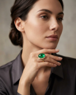 3.29ct Oval Double Cabochon Green Emerald GIA Certified Russia (F1) - Image 15