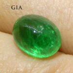 3.29ct Oval Double Cabochon Green Emerald GIA Certified Russia (F1) - Image 12