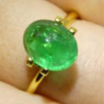 3.29ct Oval Double Cabochon Green Emerald GIA Certified Russia (F1) - Image 2