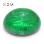 3.29ct Oval Double Cabochon Green Emerald GIA Certified Russia (F1) - Image 7