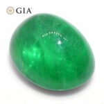 3.29ct Oval Double Cabochon Green Emerald GIA Certified Russia (F1) - Image 9