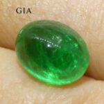 3.29ct Oval Double Cabochon Green Emerald GIA Certified Russia (F1) - Image 11