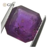 2.63ct Octagonal/Square Purple-Red Natural Ruby GIA Certified East Africa Unheated - Image 5
