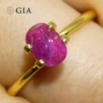 1.34ct Cushion Purplish Red Ruby GIA Certified  Unheated - Image 15