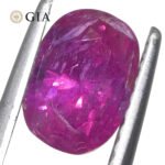 1.34ct Cushion Purplish Red Ruby GIA Certified  Unheated - Image 8
