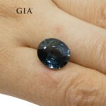 6.84ct Oval Teal Blue Mermaid Sapphire GIA Certified Ethiopia - Image 4