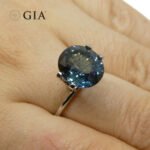 6.84ct Oval Teal Blue Mermaid Sapphire GIA Certified Ethiopia - Image 5