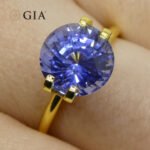 4.03ct Round Blue Sapphire GIA Certified Sri Lanka