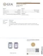 10.03ct Octagonal/Emerald Cut Grayish Greenish Blue to Grayish Purple Sapphire GIA Certified Tanzania Unheated - Image 4