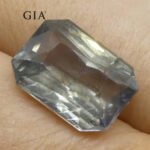 10.03ct Octagonal/Emerald Cut Grayish Greenish Blue to Grayish Purple Sapphire GIA Certified Tanzania Unheated - Image 5