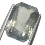 10.03ct Octagonal/Emerald Cut Grayish Greenish Blue to Grayish Purple Sapphire GIA Certified Tanzania Unheated - Image 3