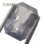10.03ct Octagonal/Emerald Cut Grayish Greenish Blue to Grayish Purple Sapphire GIA Certified Tanzania Unheated - Image 7