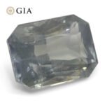 10.03ct Octagonal/Emerald Cut Grayish Greenish Blue to Grayish Purple Sapphire GIA Certified Tanzania Unheated - Image 11
