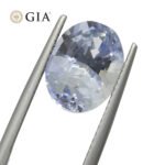6.12ct Oval Icy Light Blue Sapphire GIA Certified Sri Lanka Unheated - Image 6