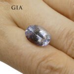 6.12ct Oval Icy Light Blue Sapphire GIA Certified Sri Lanka Unheated - Image 4