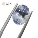 6.12ct Oval Icy Light Blue Sapphire GIA Certified Sri Lanka Unheated - Image 5